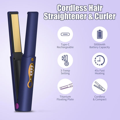 Hair Straightener Curler Portable