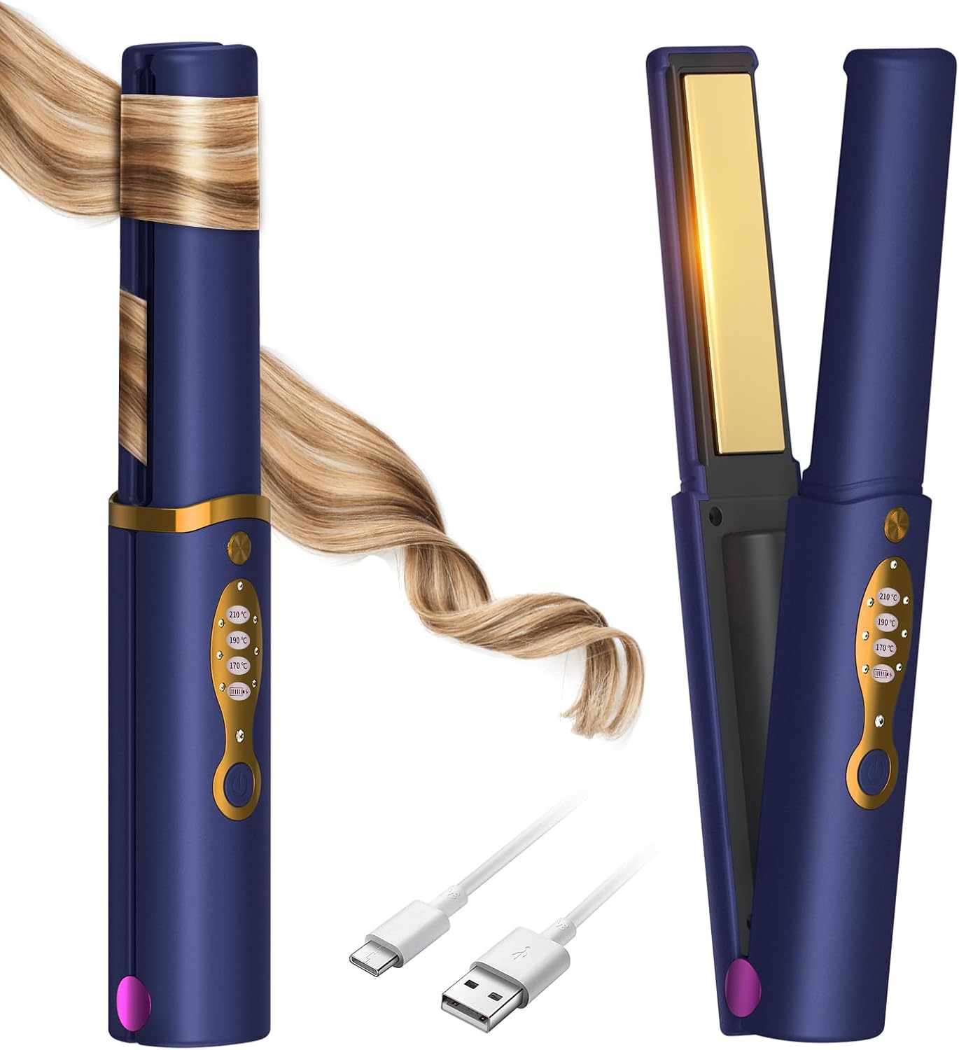 Hair Straightener Curler Portable
