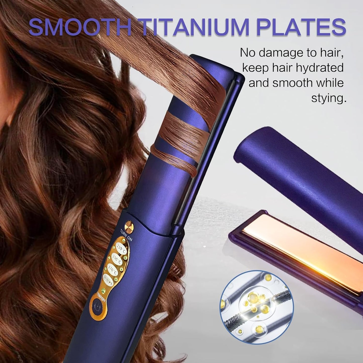 Hair Straightener Curler Portable