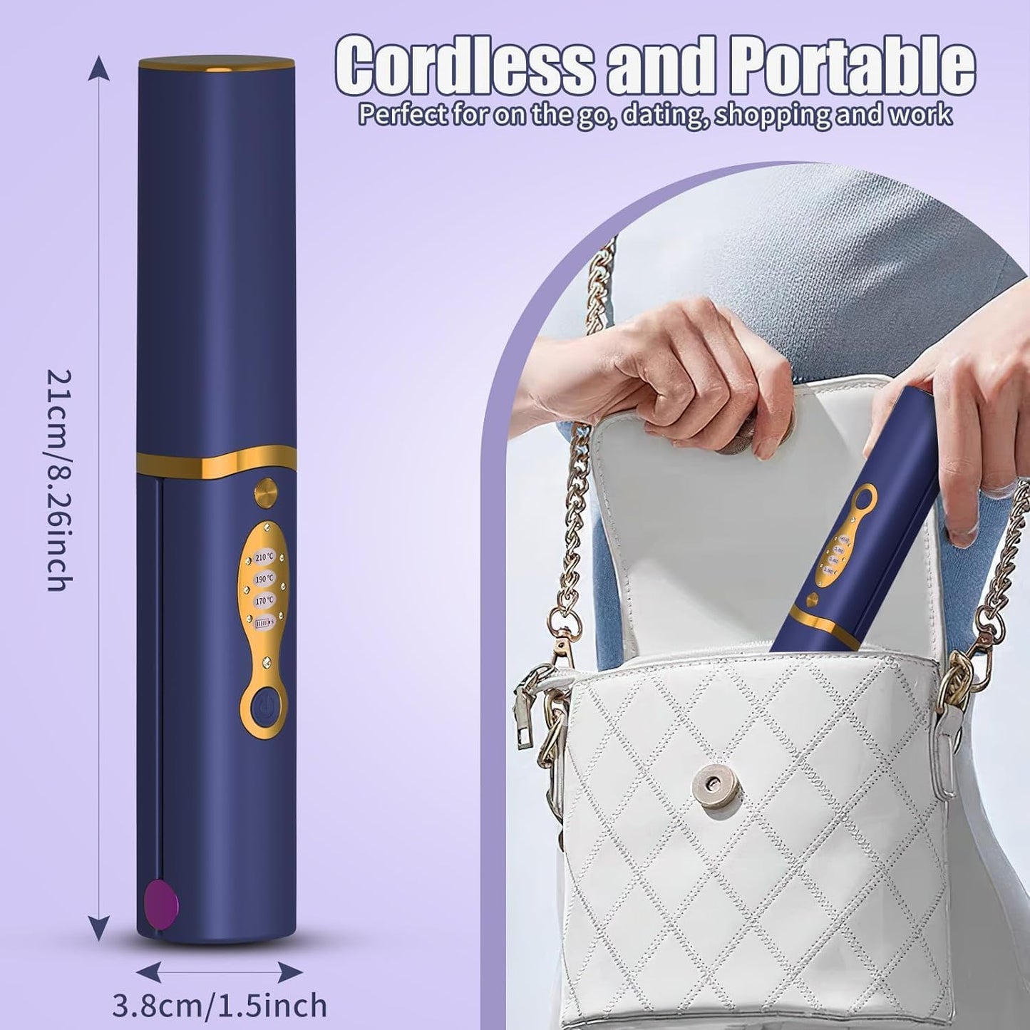 Hair Straightener Curler Portable